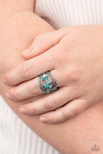 Load image into Gallery viewer, Treasure Chest Charm - Blue - Paparazzi Ring

